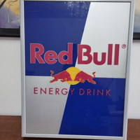 Insegna Red Bull illuminata telaio in alluminio