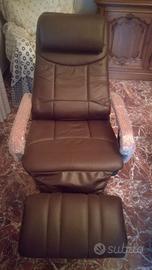Poltrona girevole reclinabile vibromassaggio
