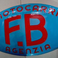 MOTO MONDIAL INSEGNA ORIGINALE SMALTO BOMBATA 1940