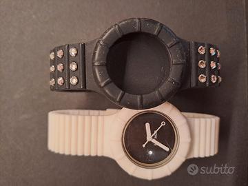 Orologio hip hop con secondo cinturino 