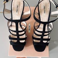 Sandalo Miu Miu con plateau nero
