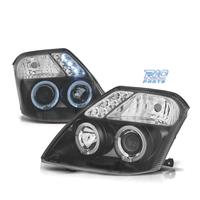 FARI PER CITROEN C2 03-10 ANGEL EYES FONDO NERO