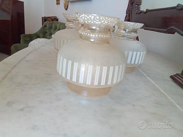 4 paralumi in vetro di Murano, soffiato a bocca