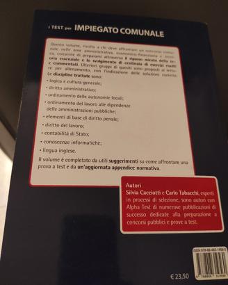Libro TEST PER IMPIEGATO COMUNALE