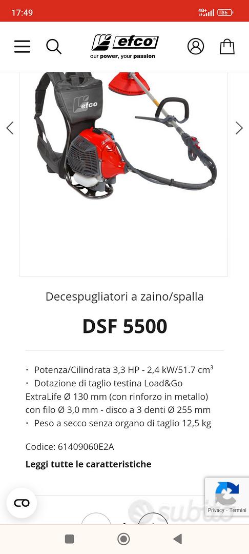 DSF 5500: Decespugliatori a zaino/spalla - Efco