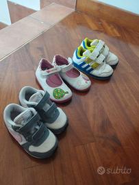 Lotto 3 paia di scarpe bambina Adidas e Nike 22