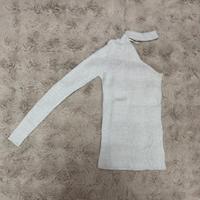 Maglia monospalla Tally Weijl argentata XS lurex