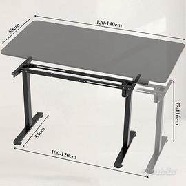 TRIUMPHKEY Scrivania Regolabile Altezza 120 x 60