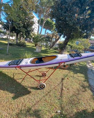 Kayak da mare con timone