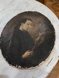 Dipinto antico poca 1700 sacro olio u tela