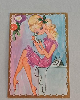 Cartolina Natalizia Retro - Vintage Anni '50 
