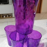 brocca 1,8 con 4 bicchieri grandi 475ml tupperware