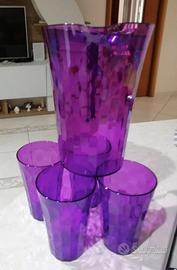 brocca 1,8 con 4 bicchieri grandi 475ml tupperware