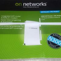 ON Networks Modem+Router WiFi 300Mbps, ADSL2+, 4 L
