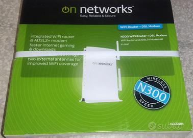 ON Networks Modem+Router WiFi 300Mbps, ADSL2+, 4 L