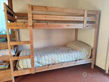 letto a castello ikea  mydal legno