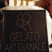 led gelato artigianale luci decorazione nero spina