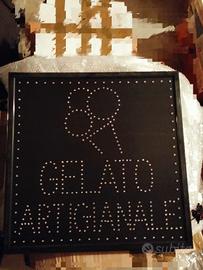 led gelato artigianale luci decorazione nero spina