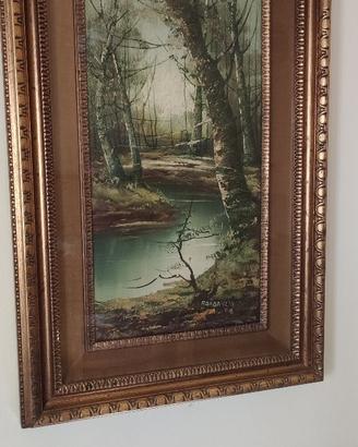 Quadro dipinto olio su tela firmato Barbaglia
