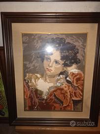 punto croce incorniciato