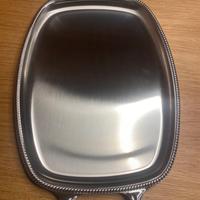 Vassoio vintage in acciaio inox