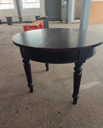 tavolo rotondo in legno  massello allungabile 