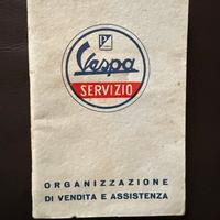 Libretto Piaggio Vespa servizio e assistenza