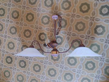 lampadario rosa antico 