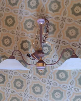 lampadario rosa antico 