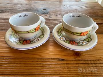 Coppia tazze cappuccino Thun Country coccinella