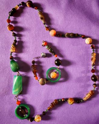 collana e bracciale in pietra naturale