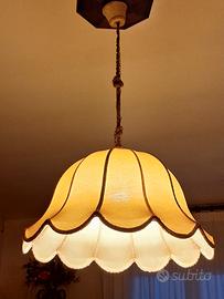 Lampadario di stoffa artigianale