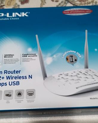 tp-link Modem Router USB ADSL2+ Wireless N 300Mbps