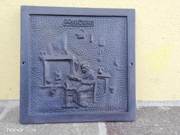 Lastre in ghisa decorate per focolare