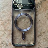 Cover Trasparente per iPhone 13 con bordi viola