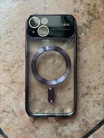 Cover Trasparente per iPhone 13 con bordi viola