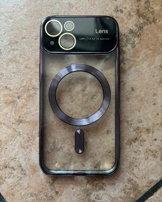 Cover Trasparente per iPhone 13 con bordi viola