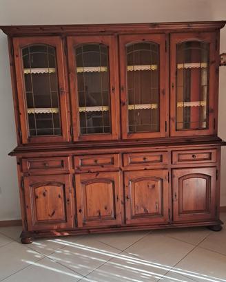 Madia con vetrina - credenza in arte povera 