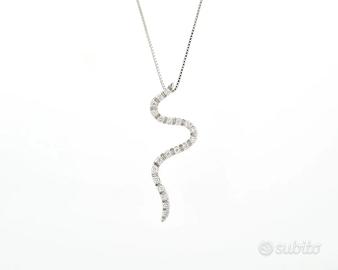 Collana Serpente in oro con Diamanti ct 0,20