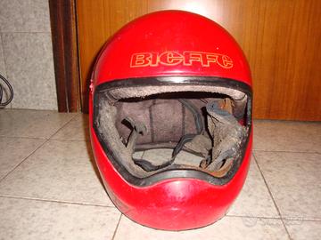 Casco Bieffe Rosso integrale vintage anni '70 '80