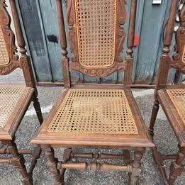 4 sedie Antiche  schienale alto stile rinascimento