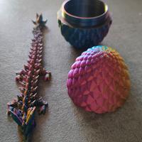 Drago 3D 16cm con uovo da collezione