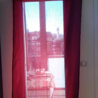 tenda coppia con anelle cromate bordeaux 