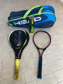 Set tennis: borsone + palline + 2 racchette