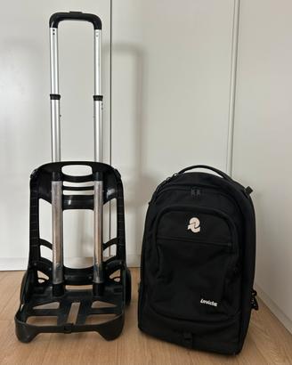 Invicta Trolley zainoScuola Sganciabile Plug Nero