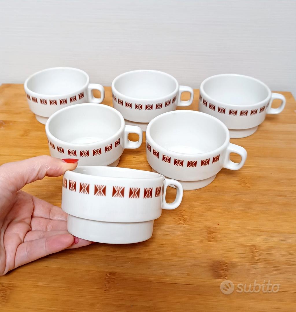 Set 6 tazze cappuccino porcellana Richard Ginori - Arredamento e