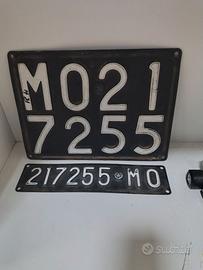 Targa automobilistica vintage 