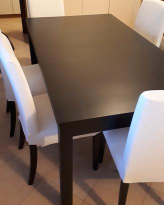 Tavolo Ikea 175x95 allungabile a 260 + 6 sedie