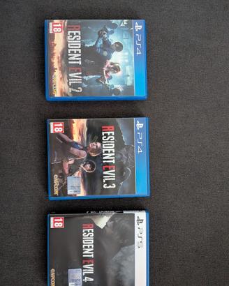 Resident evil 2,3 e 4 remake 
