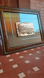 quadro in argento e radica